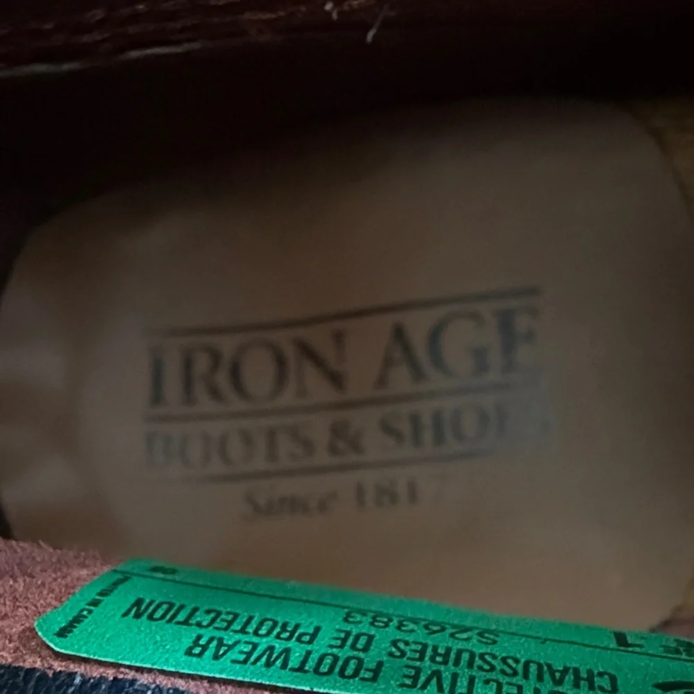 Iron Age Rugged Protection Men's Brown Leather Boots Size 12EE